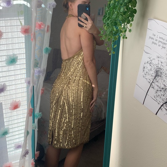 BLACK FRIDAY SALE 🖤100% Silk Vintage Jas Jas New York Beaded Halter Neck Dress - Picture 12 of 15